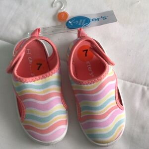 Carter's Coral and Pastel Wave Slip-On Water Shoes for infant